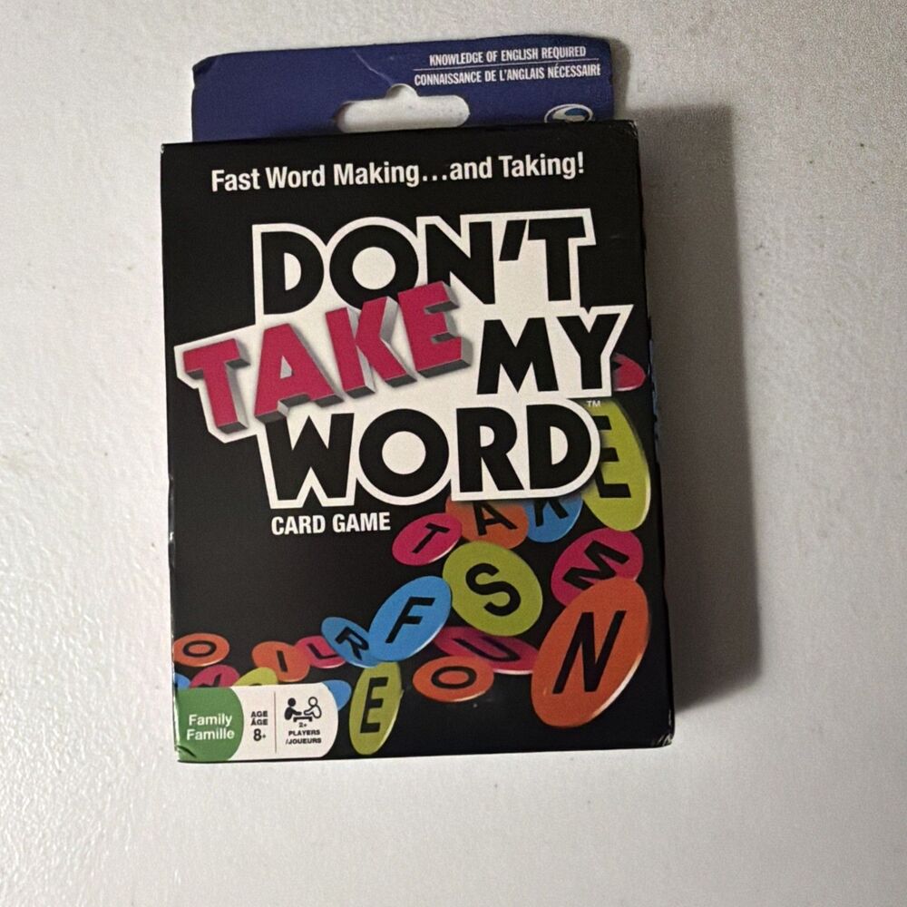 Don't Take My Word Card Game - Fast Word Making and Taking! Spinmaster 2000